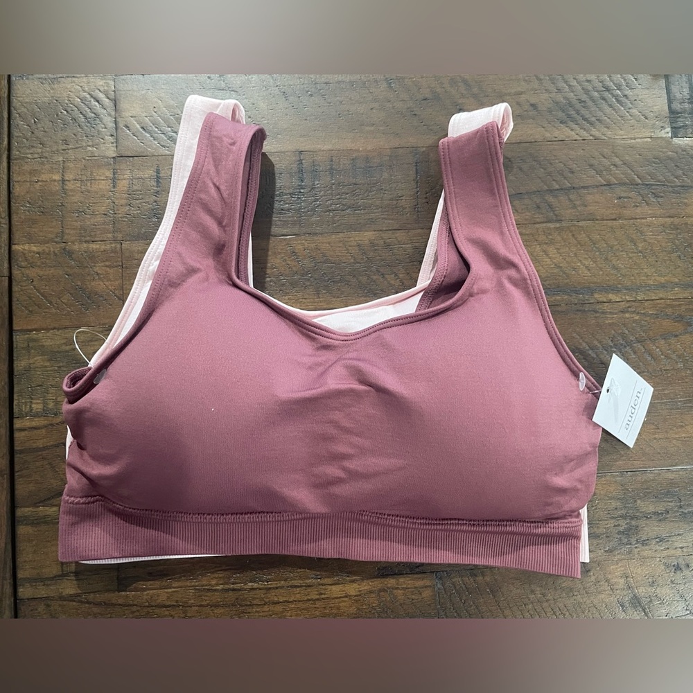Au Target Auden Bralettes Pink & Mauve Women’s Size Large Lot Of Two NWT